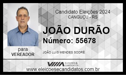 Candidato JOÃO DURÃO 2024 - CANGUÇU - Eleições