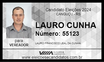 Candidato LAURO CUNHA 2024 - CANGUÇU - Eleições