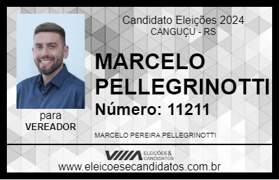 Candidato MARCELO PELLEGRINOTTI 2024 - CANGUÇU - Eleições