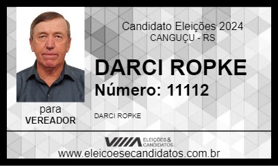 Candidato DARCI ROPKE 2024 - CANGUÇU - Eleições