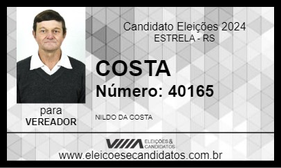 Candidato COSTA 2024 - ESTRELA - Eleições