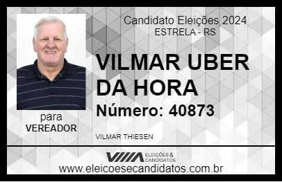 Candidato VILMAR UBER DA HORA 2024 - ESTRELA - Eleições