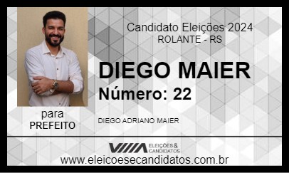 Candidato DIEGO MAIER 2024 - ROLANTE - Eleições