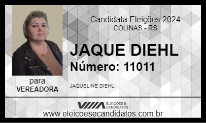 Candidato JAQUE DIEHL 2024 - COLINAS - Eleições