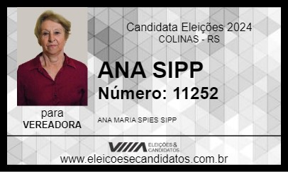 Candidato ANA SIPP 2024 - COLINAS - Eleições