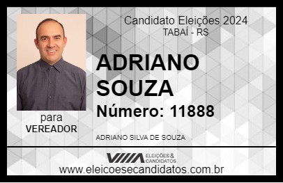 Candidato ADRIANO SOUZA 2024 - TABAÍ - Eleições