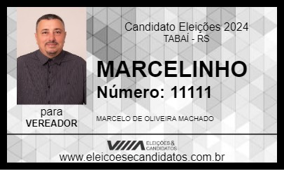 Candidato MARCELINHO 2024 - TABAÍ - Eleições