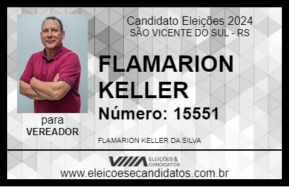 Candidato FLAMARION KELLER 2024 - SÃO VICENTE DO SUL - Eleições