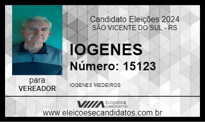 Candidato IOGENES 2024 - SÃO VICENTE DO SUL - Eleições