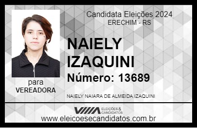 Candidato NAIELY IZAQUINI 2024 - ERECHIM - Eleições