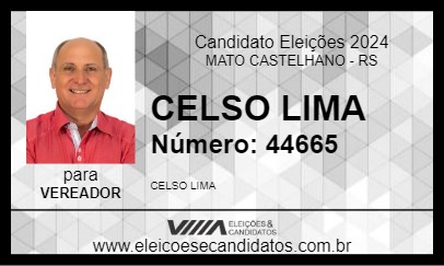 Candidato CELSO LIMA 2024 - MATO CASTELHANO - Eleições