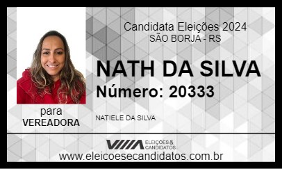 Candidato NATH DA SILVA 2024 - SÃO BORJA - Eleições