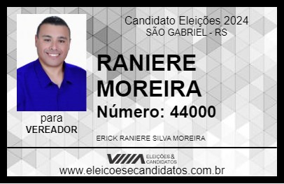 Candidato RANIERE MOREIRA 2024 - SÃO GABRIEL - Eleições