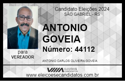 Candidato ANTONIO GOVEIA 2024 - SÃO GABRIEL - Eleições