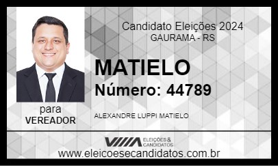 Candidato MATIELO 2024 - GAURAMA - Eleições