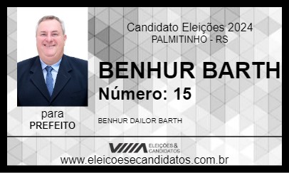 Candidato BENHUR BARTH 2024 - PALMITINHO - Eleições