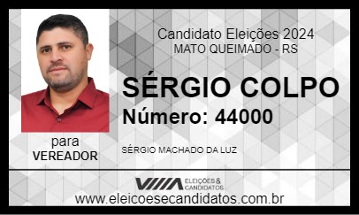 Candidato SÉRGIO COLPO 2024 - MATO QUEIMADO - Eleições