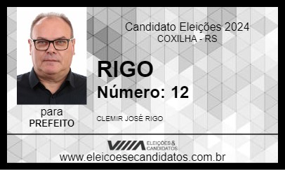 Candidato RIGO 2024 - COXILHA - Eleições