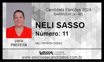 Candidato NELI SASSO 2024 - GARRUCHOS - Eleições