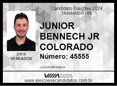 Candidato JÚNIOR BENNECH JR COLORADO 2024 - TRAMANDAÍ - Eleições