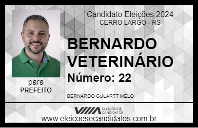 Candidato BERNARDO VETERINÁRIO 2024 - CERRO LARGO - Eleições