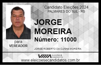 Candidato JORGE MOREIRA 2024 - PALMARES DO SUL - Eleições