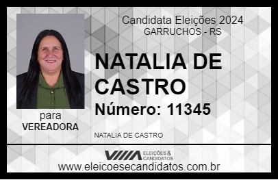 Candidato NATALIA DE CASTRO 2024 - GARRUCHOS - Eleições