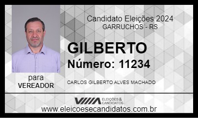 Candidato GILBERTO 2024 - GARRUCHOS - Eleições