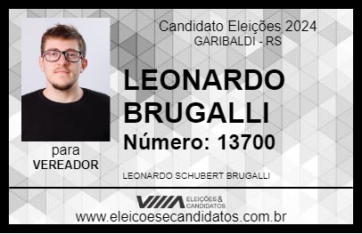 Candidato LEONARDO BRUGALLI 2024 - GARIBALDI - Eleições