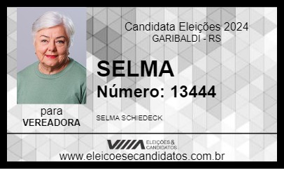 Candidato SELMA 2024 - GARIBALDI - Eleições