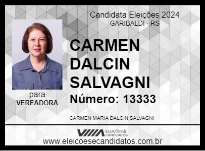 Candidato CARMEN DALCIN SALVAGNI 2024 - GARIBALDI - Eleições