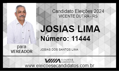 Candidato JOSIAS LIMA 2024 - VICENTE DUTRA - Eleições