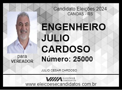 Candidato ENGENHEIRO JULIO CARDOSO 2024 - CANOAS - Eleições