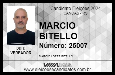 Candidato MARCIO BITELLO 2024 - CANOAS - Eleições