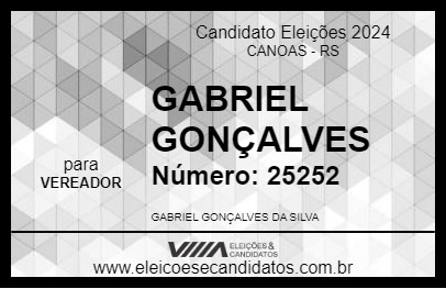 Candidato GABRIEL GONÇALVES 2024 - CANOAS - Eleições