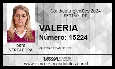 Candidato VALERIA 2024 - SERTÃO - Eleições