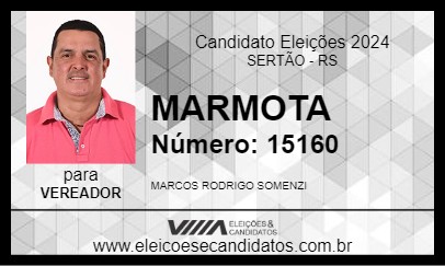 Candidato MARMOTA 2024 - SERTÃO - Eleições