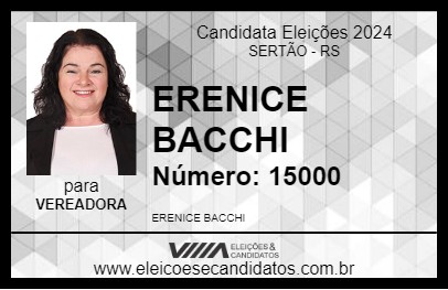 Candidato ERENICE BACCHI 2024 - SERTÃO - Eleições