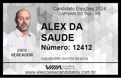 Candidato ALEX DA SAUDE 2024 - CAPIVARI DO SUL - Eleições