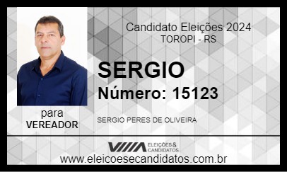 Candidato SERGIO 2024 - TOROPI - Eleições