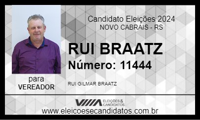 Candidato RUI BRAATZ 2024 - NOVO CABRAIS - Eleições