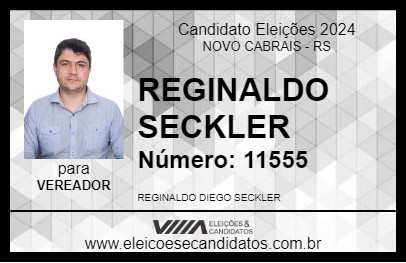 Candidato REGINALDO SECKLER 2024 - NOVO CABRAIS - Eleições