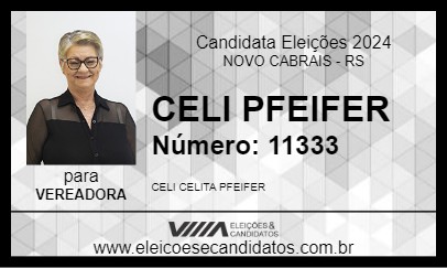 Candidato CELI PFEIFER 2024 - NOVO CABRAIS - Eleições