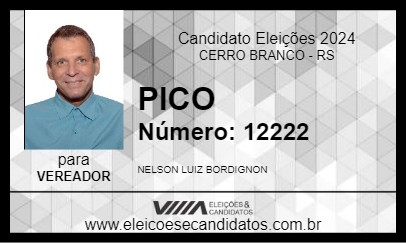 Candidato PICO 2024 - CERRO BRANCO - Eleições