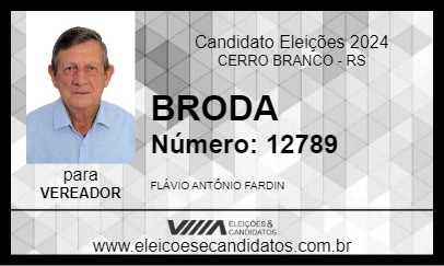 Candidato BRODA 2024 - CERRO BRANCO - Eleições