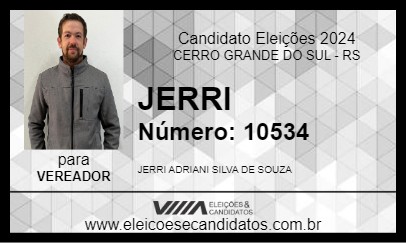 Candidato JERRI 2024 - CERRO GRANDE DO SUL - Eleições