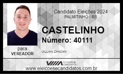 Candidato CASTELINHO 2024 - PALMITINHO - Eleições