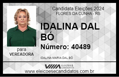 Candidato IDALINA DAL BÓ 2024 - FLORES DA CUNHA - Eleições