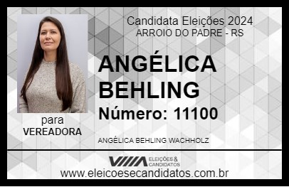 Candidato ANGÉLICA BEHLING 2024 - ARROIO DO PADRE - Eleições