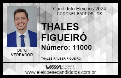 Candidato THALES FIGUEIRÓ 2024 - CORONEL BARROS - Eleições